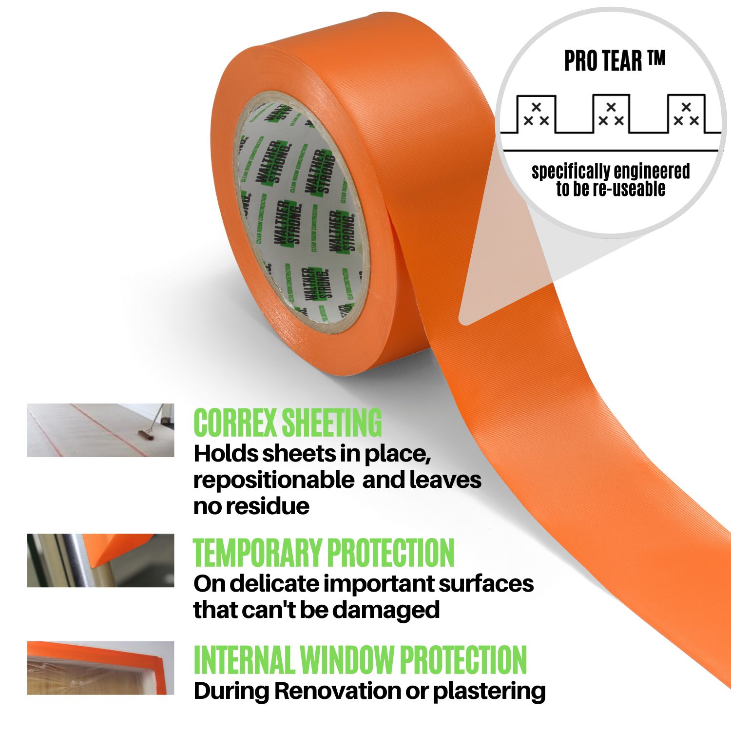 Cleanroom Tape - 50MM X 33M - Image 3