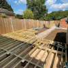 An image of an unfinished deck with no timber protection