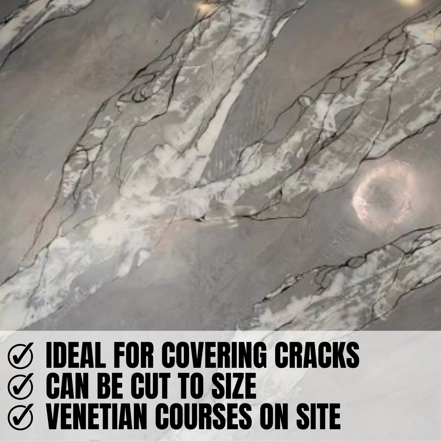 An infographic about Ultrafine Mati Mesh for Venetian Plastering.