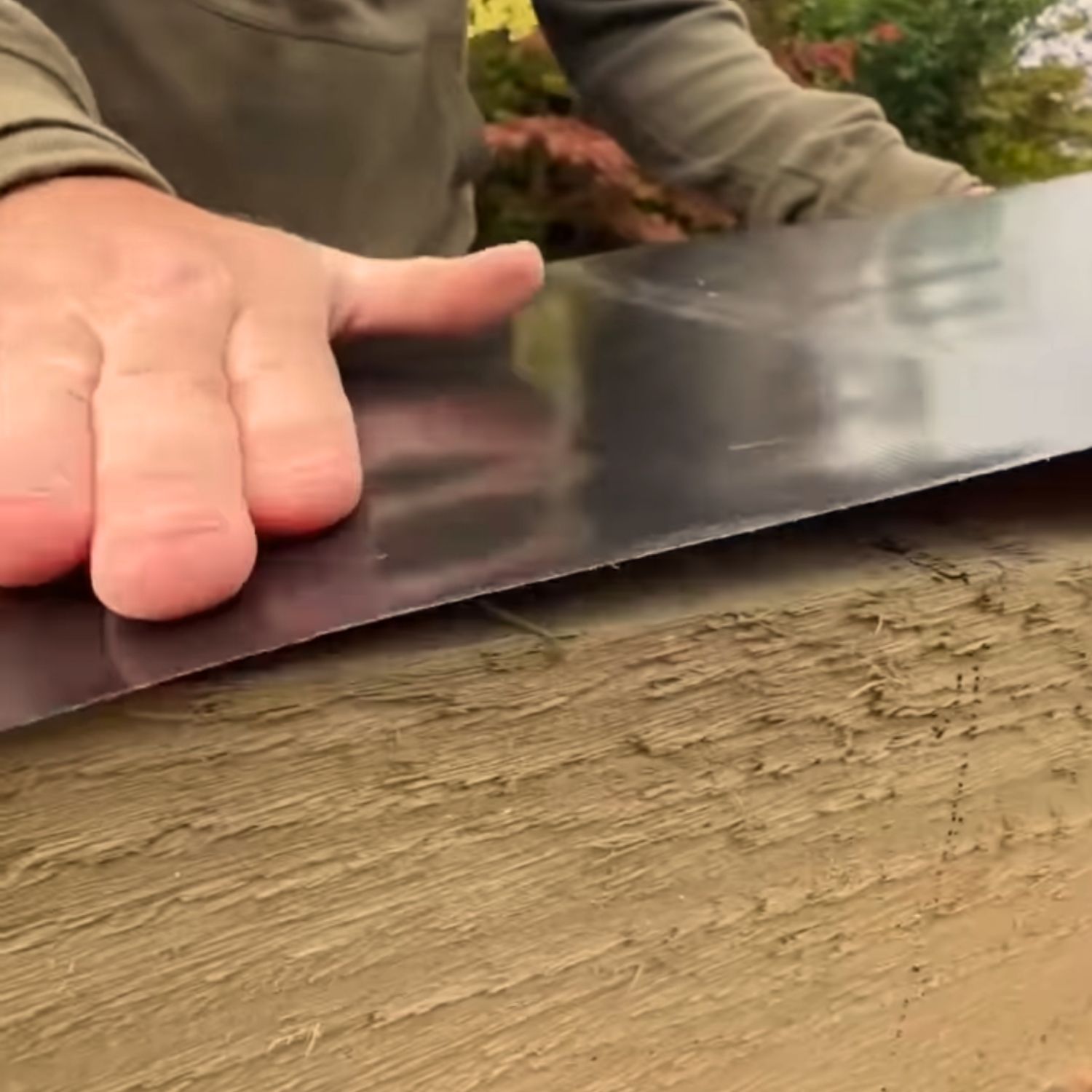 Sleeper tape being placed on sleeper.