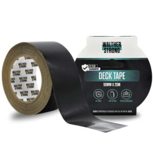 Walther Strong Deck Tape 50MM x 20M – UV stable, easy-to-tear, repositionable protective tape for timber
